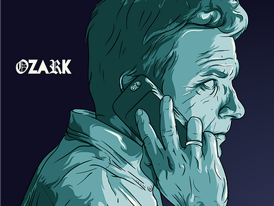 OZARK drawing illustration illustrator portrait poster вектор рисунок