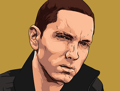 Eminem art design drawing illustration illustrator music вектор иллюстратор иллюстрация