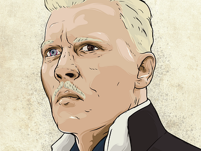 Gellert Grindelwald art design drawing grindelwald illustration illustrator vector вектор иллюстрация рисунок