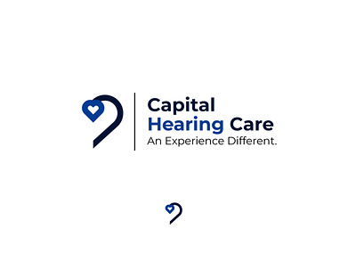 Capital Hearing Care Logo Design branding flat heart logo logo design love minimal minimalist logo design