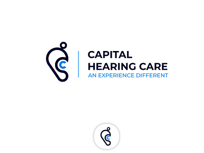 Capital Hearing Care Identity Design brand identity branding design flat illustrator logo logo design minimal minimalist logo design vector