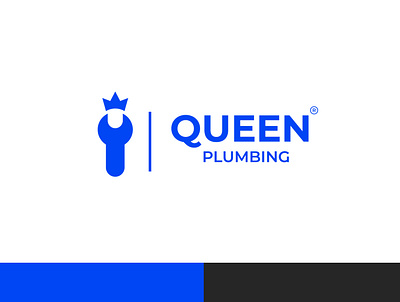 Queen plumbing Identity Design brand identity branding design flat icon identity branding identity design logo logo design luxury minimal minimalist logo design plumber plumbing queen vector