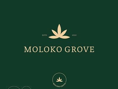 MOLOKO GROVE Logo Design brand identity branding cannabis branding cannabis design cannabis logo design identity identity design logo logo design logotype minimal minimalist logo design