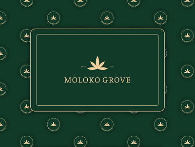 Moloko Grove brand identity branding business business card business card design business cards cannabis cannabis branding cannabis logo cannabis packaging design flat icon logo logo design minimal minimalist logo design vector