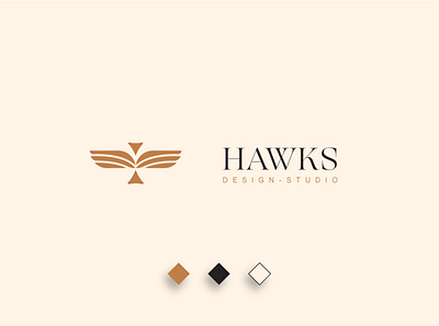 HAWKS DESIGN STUDIO LOGO DESIGN brand identity branding business logo design design studio flat graphic design hawks logo logo design logod minimal minimalist logo design