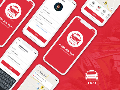 UI/UX for Taxi Hiring mobile app design icon logo photoshop ux