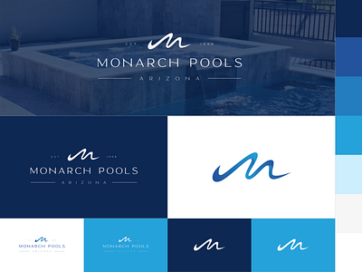 Monarch Pools Logo by Attention Digital agency brand brand design branding branding agency business company design design agency digital marketing graphic design logo logo design logo design agency logos responsive design responsive logo small business startup