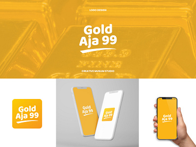 GOLD AJA 99 LOGO DESIGN