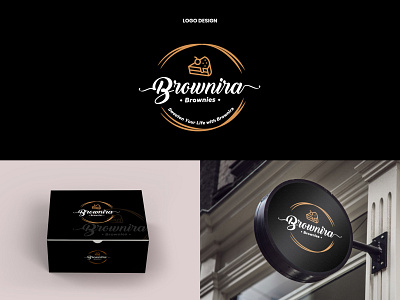 BROWNIRA BROWNIES LOGO DESIGN brand design brand identity branding business design logo vector