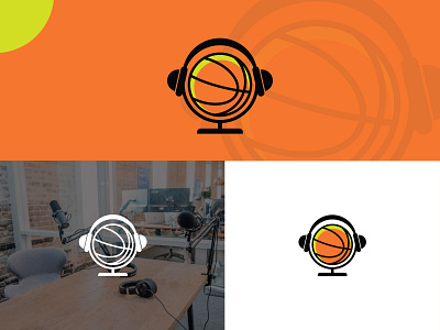 BASKETBALL PODCAST - LOGO DESIGN basket branding graphic design logo podcast sport
