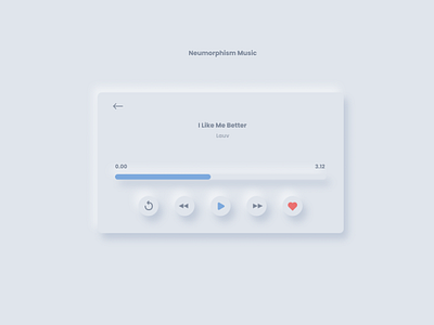 Neumorhism Style - Music Player design flat illustration minimal neumorphism ui vector