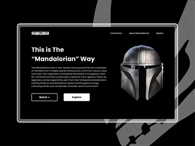 The Mandalorian - UI Design app art design flat illustration mandalorian minimal ui ux web website