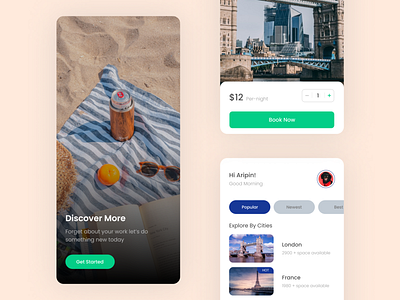 Vacation Apps UI Design #1 design flat graphic design illustration logo minimal ui web website