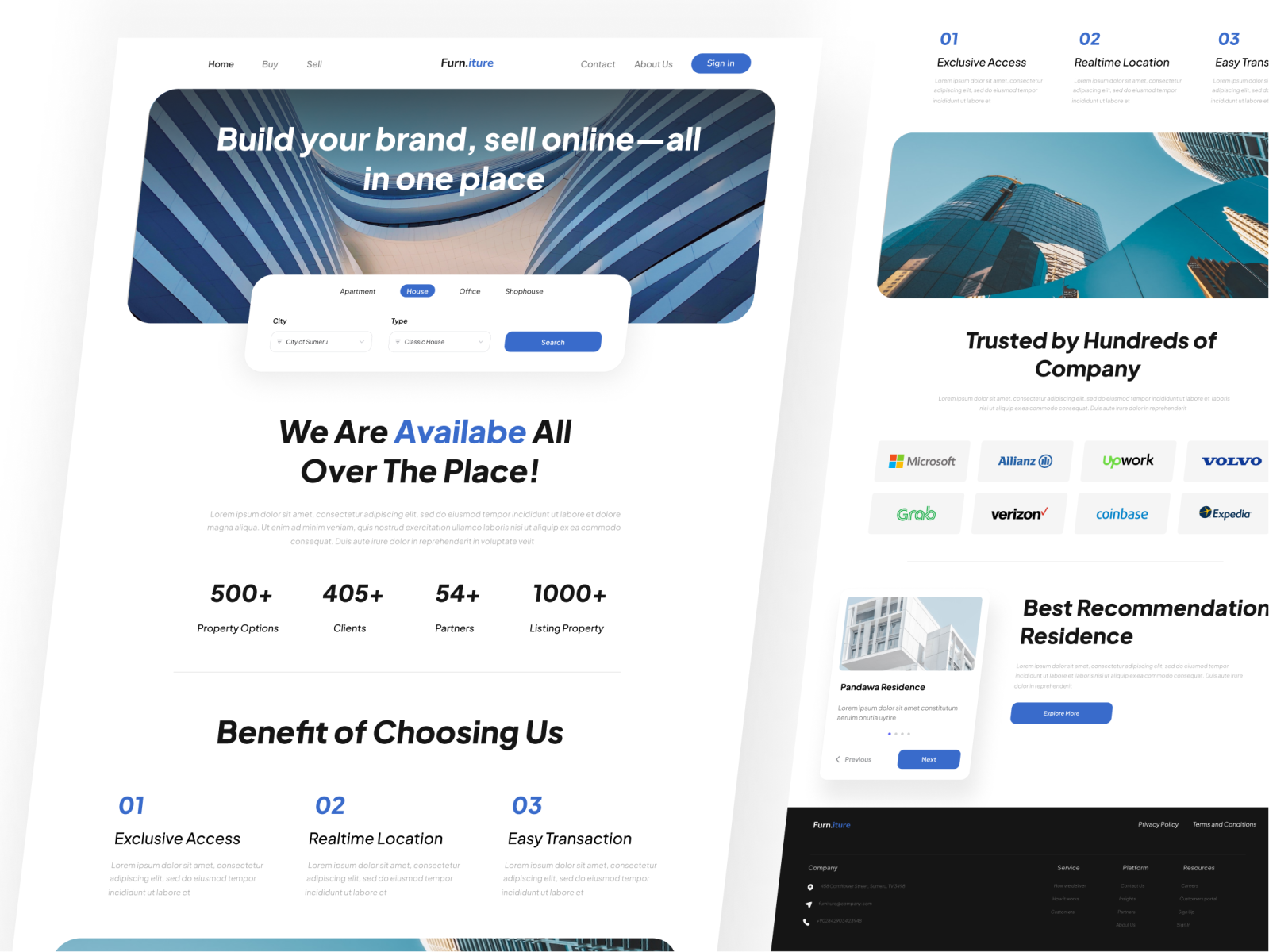 Furni.ture - Real Estate Website by Dave Maulana Ferros on Dribbble