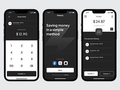 Financy - Financial Management Application - Mobile UI Design