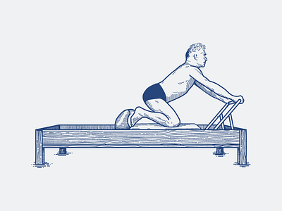 Etching of Joseph Pilates