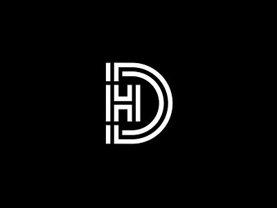 DH graphic icon identity logo minimal vector