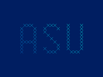 ASU type custom lettering type typography vector