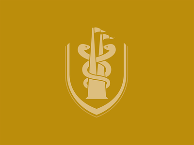 UL Medical School crest graphic icon illustration logo medical minimal school vector
