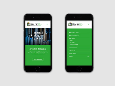 TDU Tanzania - mobile navigation overview