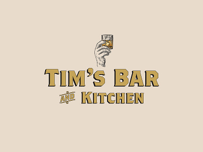 Tim's Bar and Kitchen bar brand branding identity illustration kitchen lettering logo type typography
