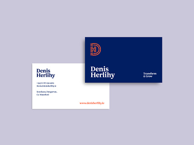 Denis Herlihy Business Cards brand brand design brand identity business card identity logo minimal