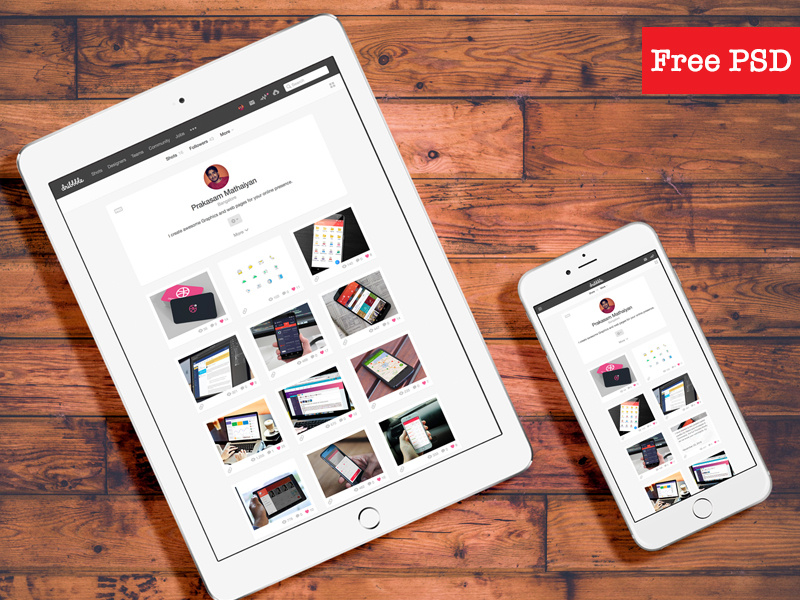 Download iPad and iPhone Mockup PSD by Prakasam Mathaiyan on Dribbble