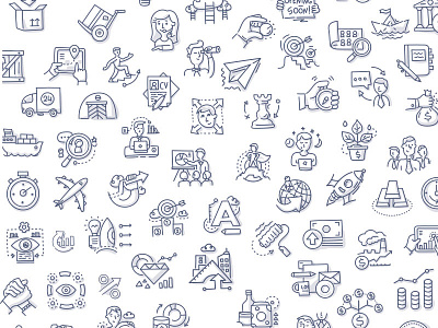 Business doodle background background business doodle