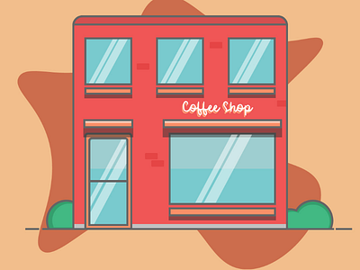 Coffee shop illustration flatdesign art