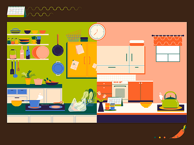 The kitchen @design @illustration @kitchen vector
