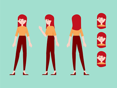 Character Girl @design @illustration character character design character girl illustration vector