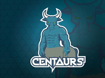 CENTAURS branding design esport logo flat icon illustration logo mascot design minimal vector