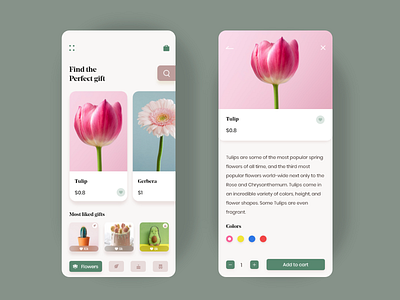 Gift App UI 🎁🌷 flowerapp gift card giftapp ui