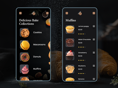 Bakery App🍞🥐 bakery bakery app cookies donuts macaroons muffin