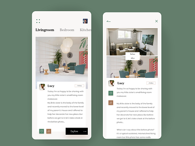 Home Decor App UI decor decorate homedecor makeover modern