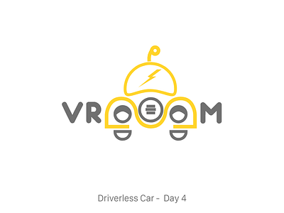 Vrooom Driverless car - Day 5 daily logo Challenge dailylogochallenge
