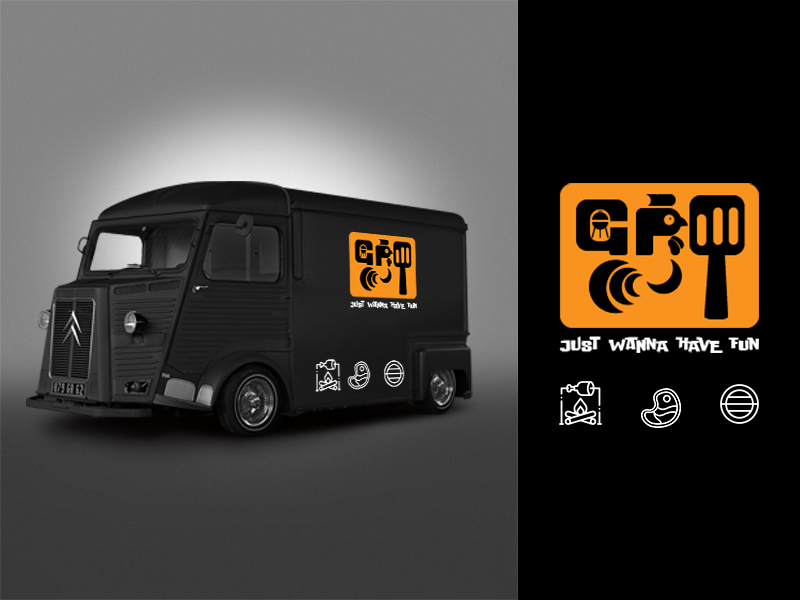 Grill - Food Truck Logo by satya on Dribbble