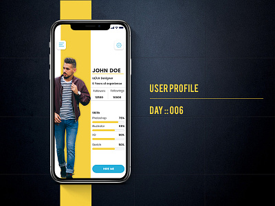 Designer's Profile: Day006 daily ui challenge