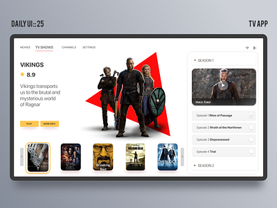 Daily UI :: 025 TV APP
