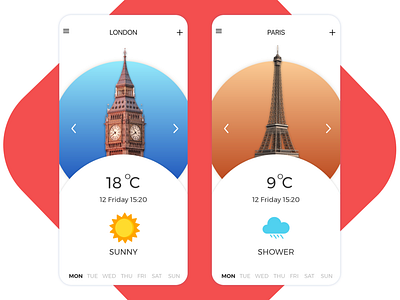 Daily UI #037 - WEATHER APP ui dailyuichallenge ui