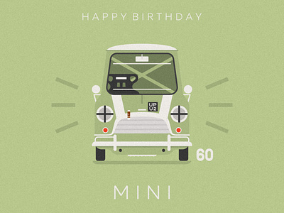 Mini 60th Birthday cartoon cartoons classic flatdesign goodwood illustration mini minimal race racecar swiftune vector