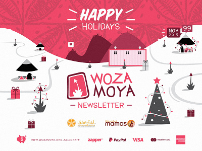 Woza Moya Newsletter No.99 african christmas christmas tree festive gift holidays illustration illustrator newsletter