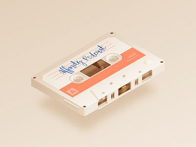 Isometric Music Cassette affinity designer affinitydesigner audio cassete cassette compact cassete illustration isometric madeinaffinity music cassette