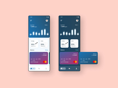 Money management app app card design cards ui design graph ios minimal mobile modern money app money management product design statistics ui