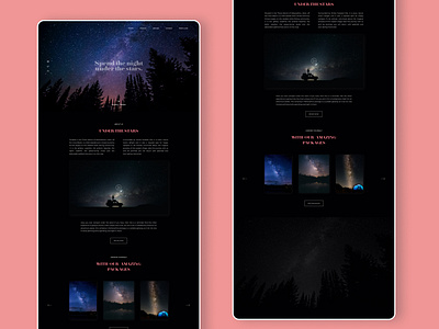 website design - Under the stars