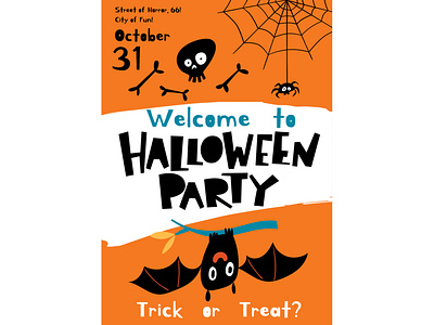 Welcome to Halloween Party poster.