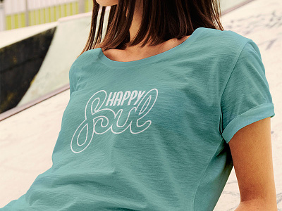 HappySoul Tee Mockup logo design t shirt mockup