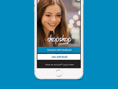 DropShop Logo Design – Mockup app startup logo design