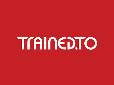 TrainedTo Logo (word mark) design ironman logo logo design mma product design training wordmark