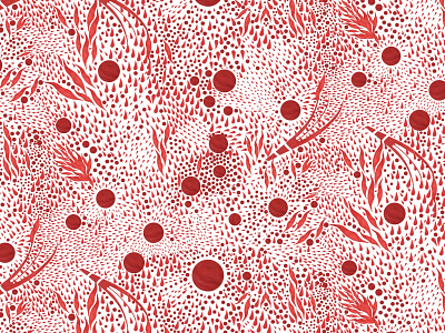 Red suns and red tears illustration pattern repeatpattern surfacedesign